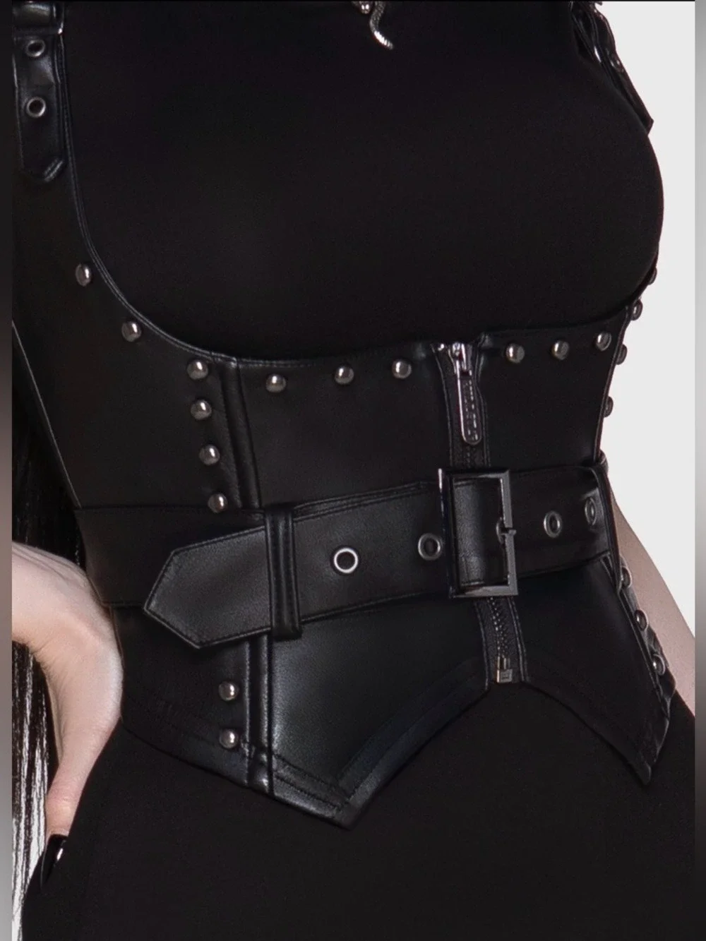 KILLSTAR Malapas Faux Leather Corset Harness NWT Medium